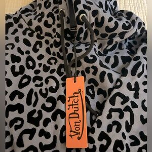 Leopard print hoody